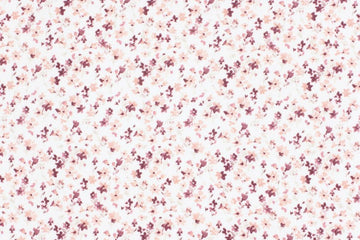 Musselin, Double Gauze, mit kleinen Blumen, malve, wollweiß, 0,5 m